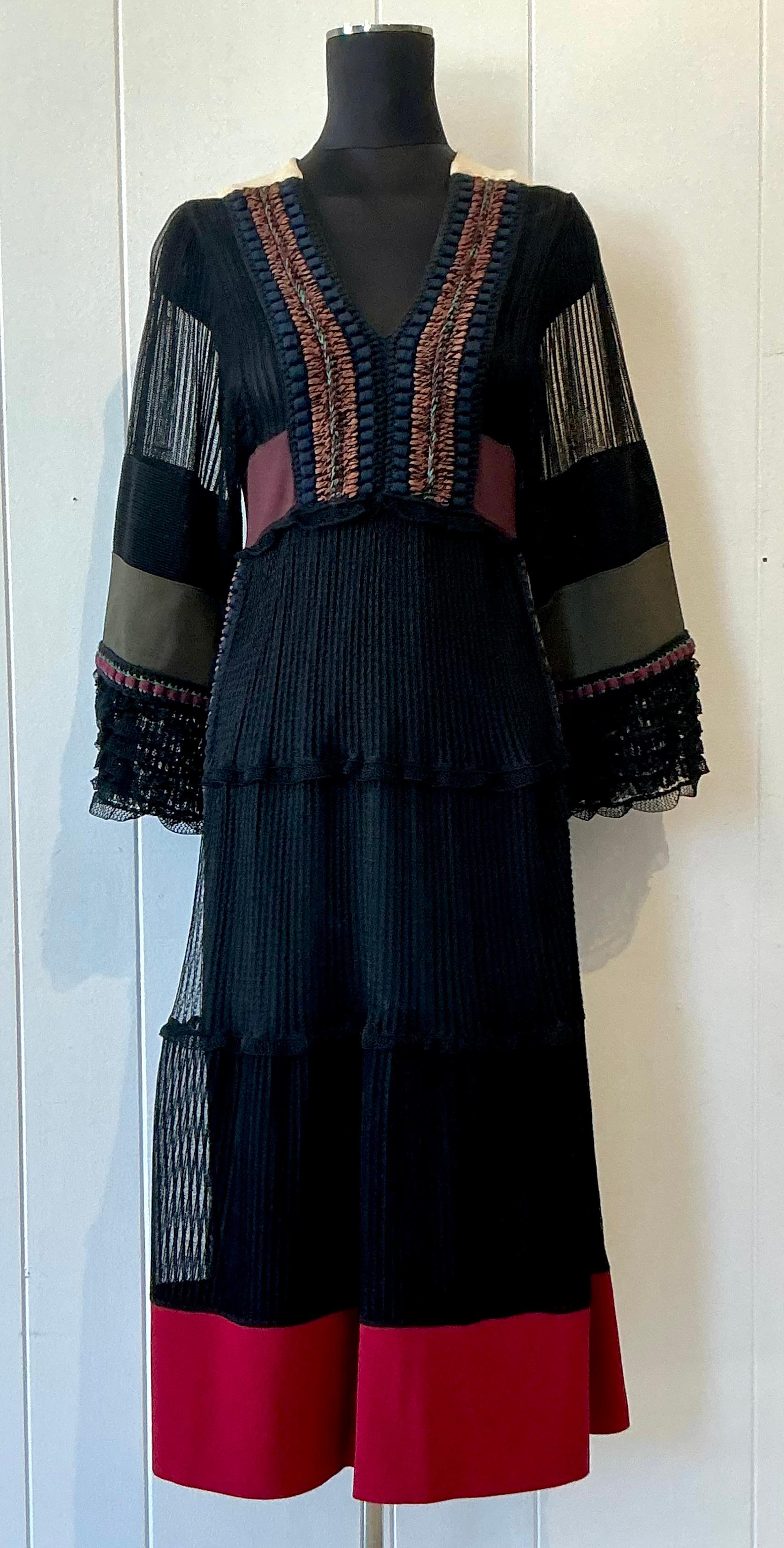 Vintage Boho Valentino Dress In Good Condition For Sale In West Palm Beach, FL