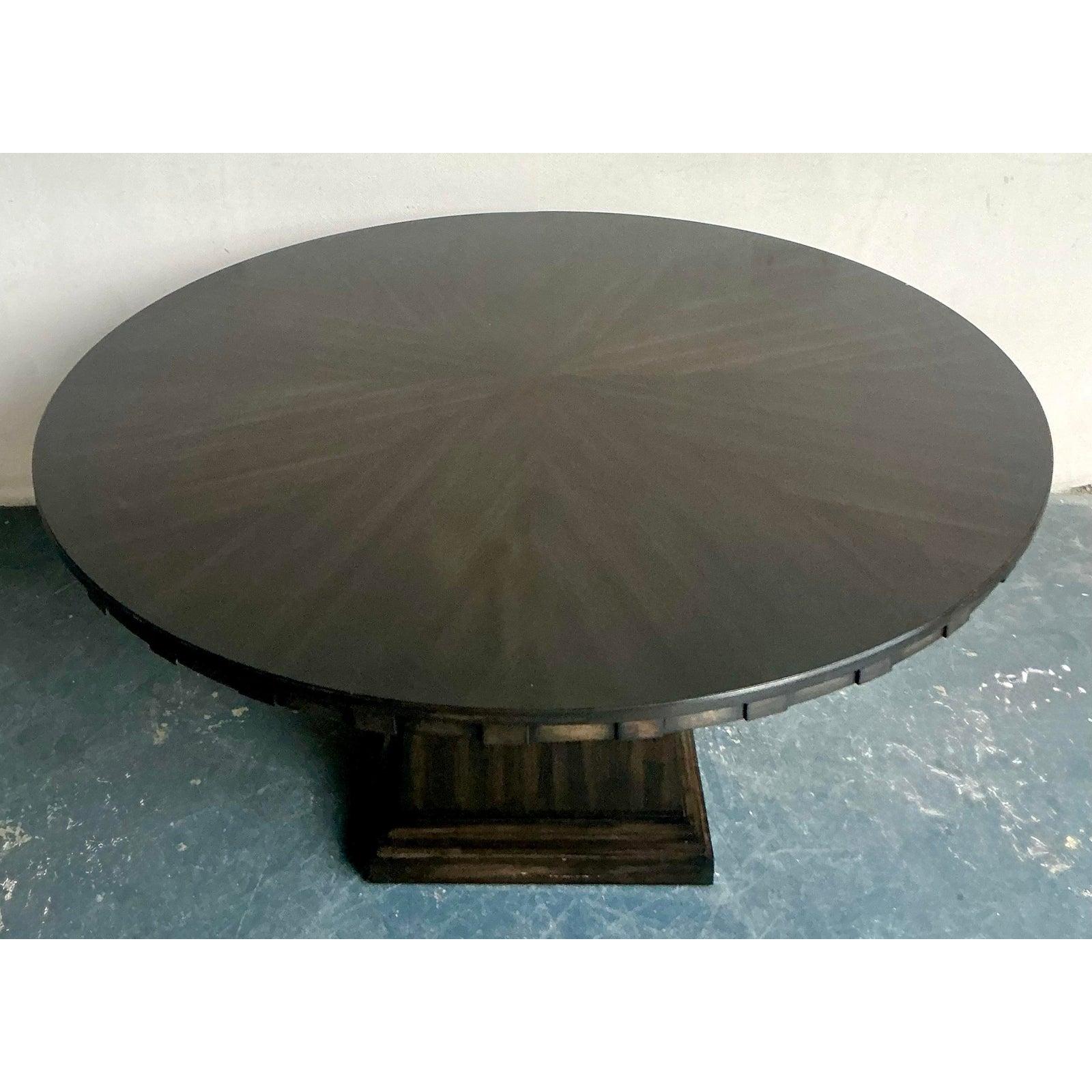 Art déco Table de salle à manger à piédestal vintage Boho Vangaurd en vente