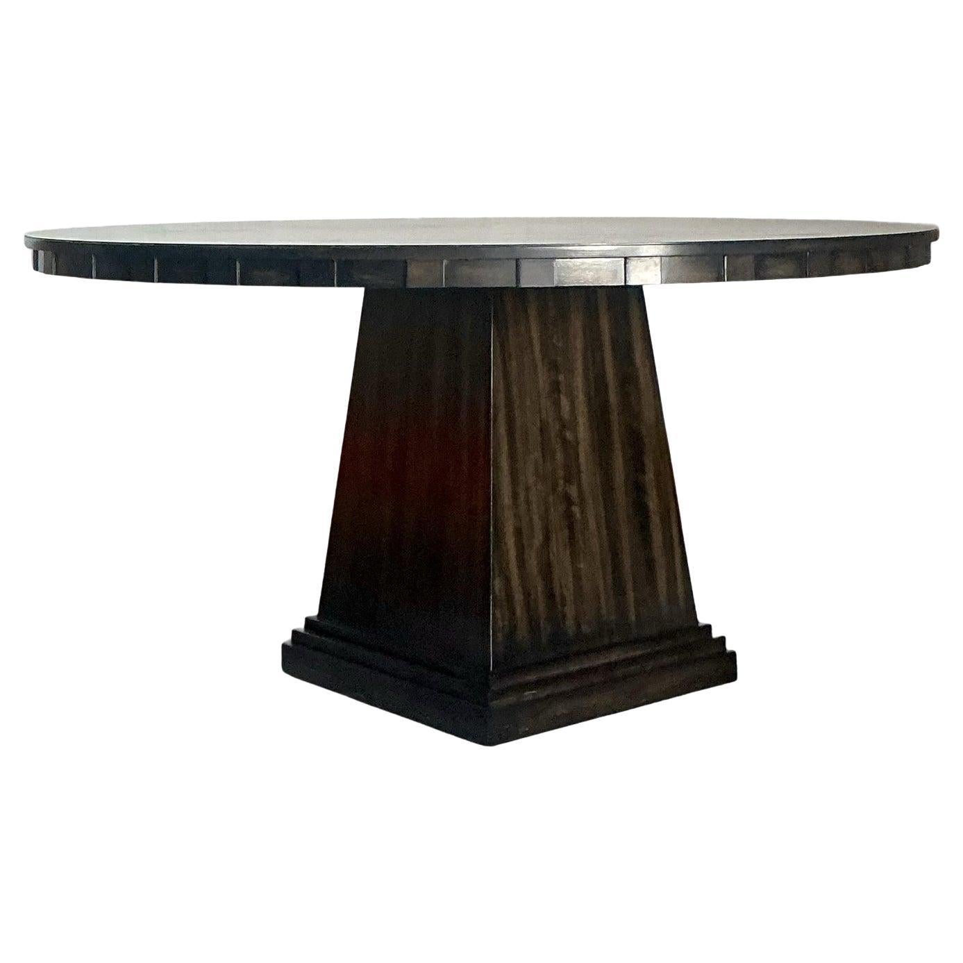 Tavolo da pranzo con piedistallo Boho Vangaurd vintage