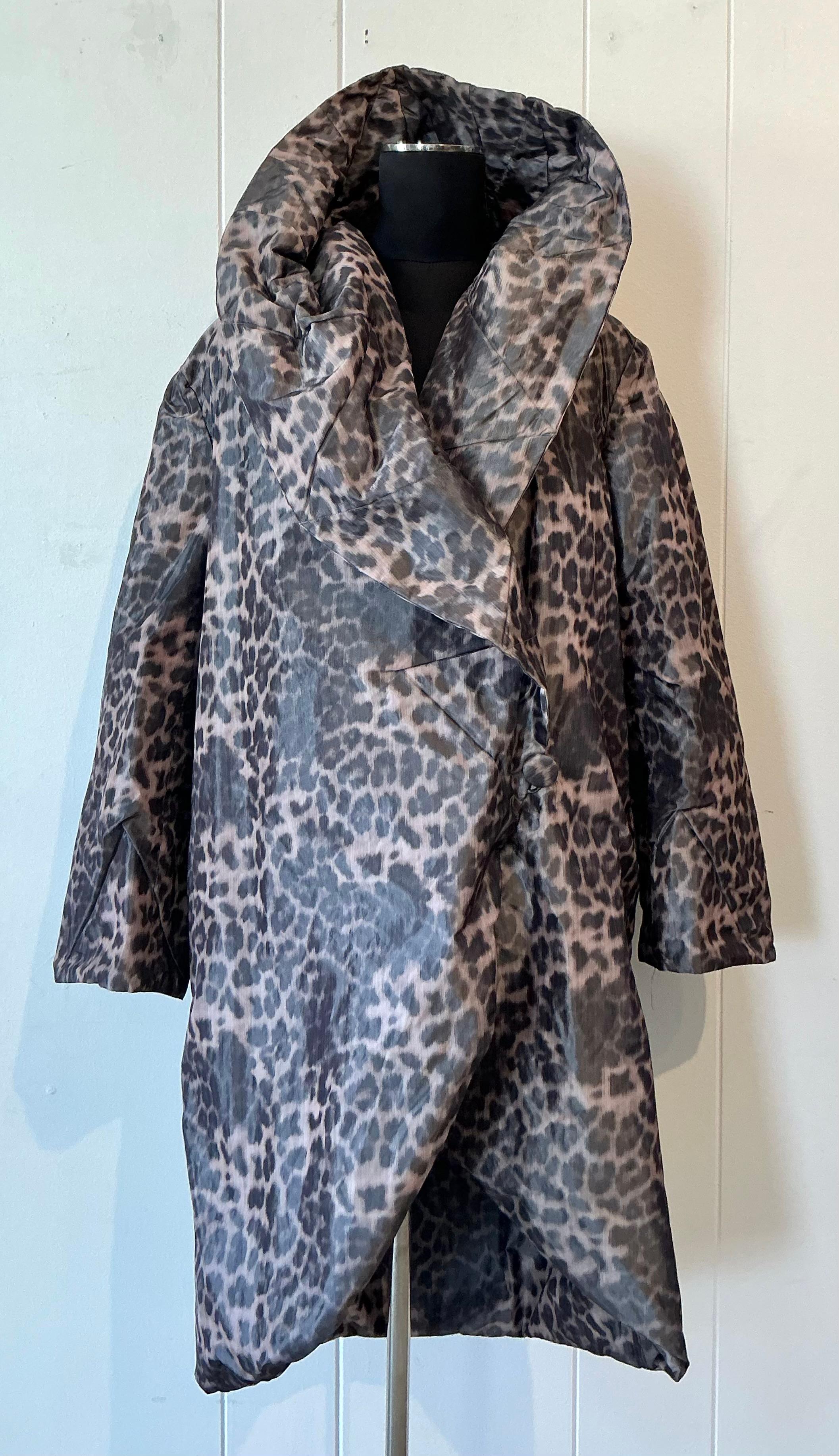 Femenino o masculino Vintage Boho Vicky Teil Abrigo con capucha y estampado de leopardo en venta
