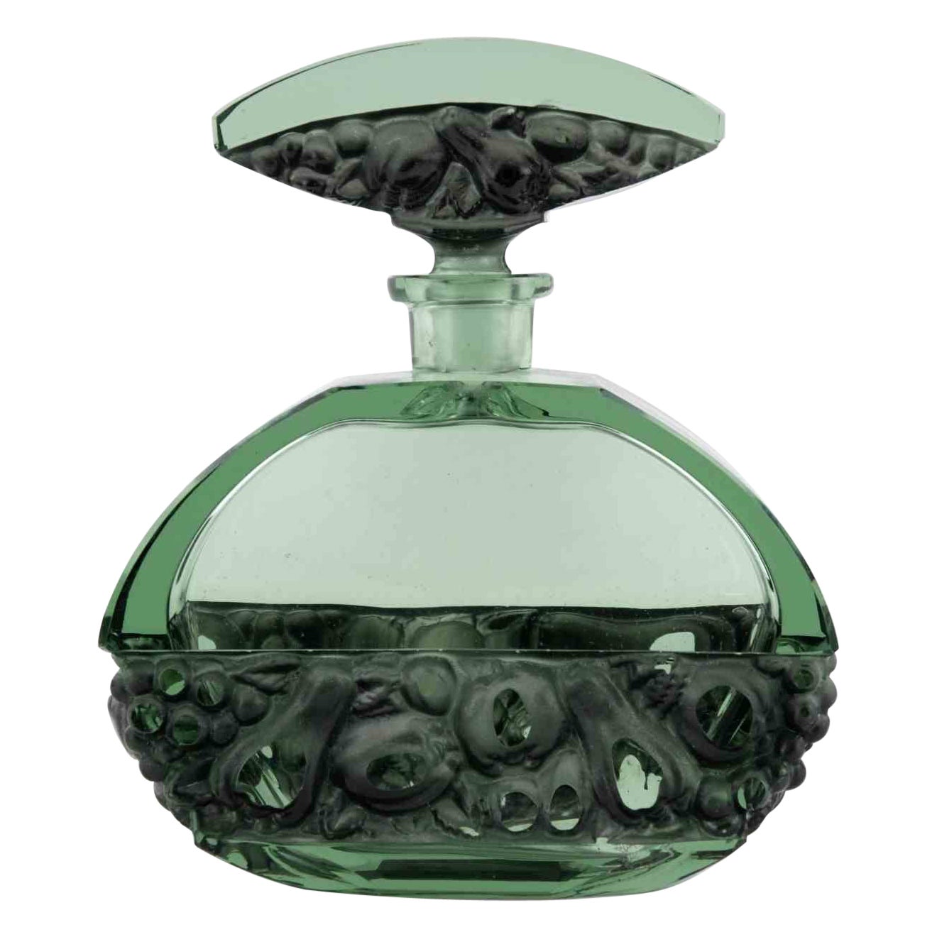 Vintage Boho Vogel & S'Appe Moulded Fuits Cut Art Decanter, 1930s For Sale