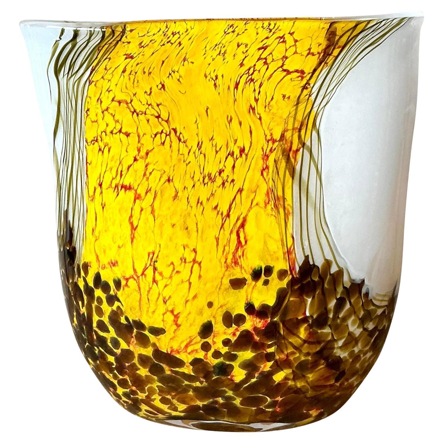 Vintage Boho Volcano Glass Vase