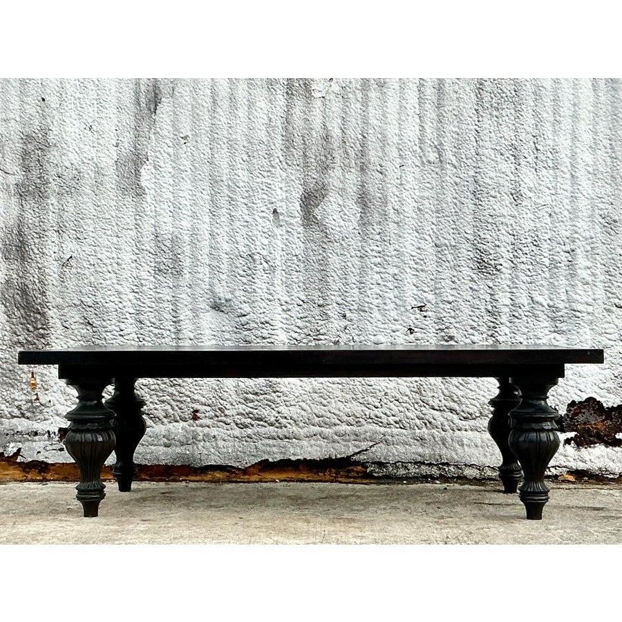 Table basse vintage Boho Walker Zabriskie en bois tourné en vente 3