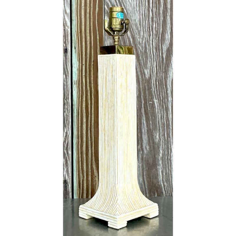 Lámpara de carrizo lavada Boho Vintage en Bueno estado para la venta en west palm beach, FL