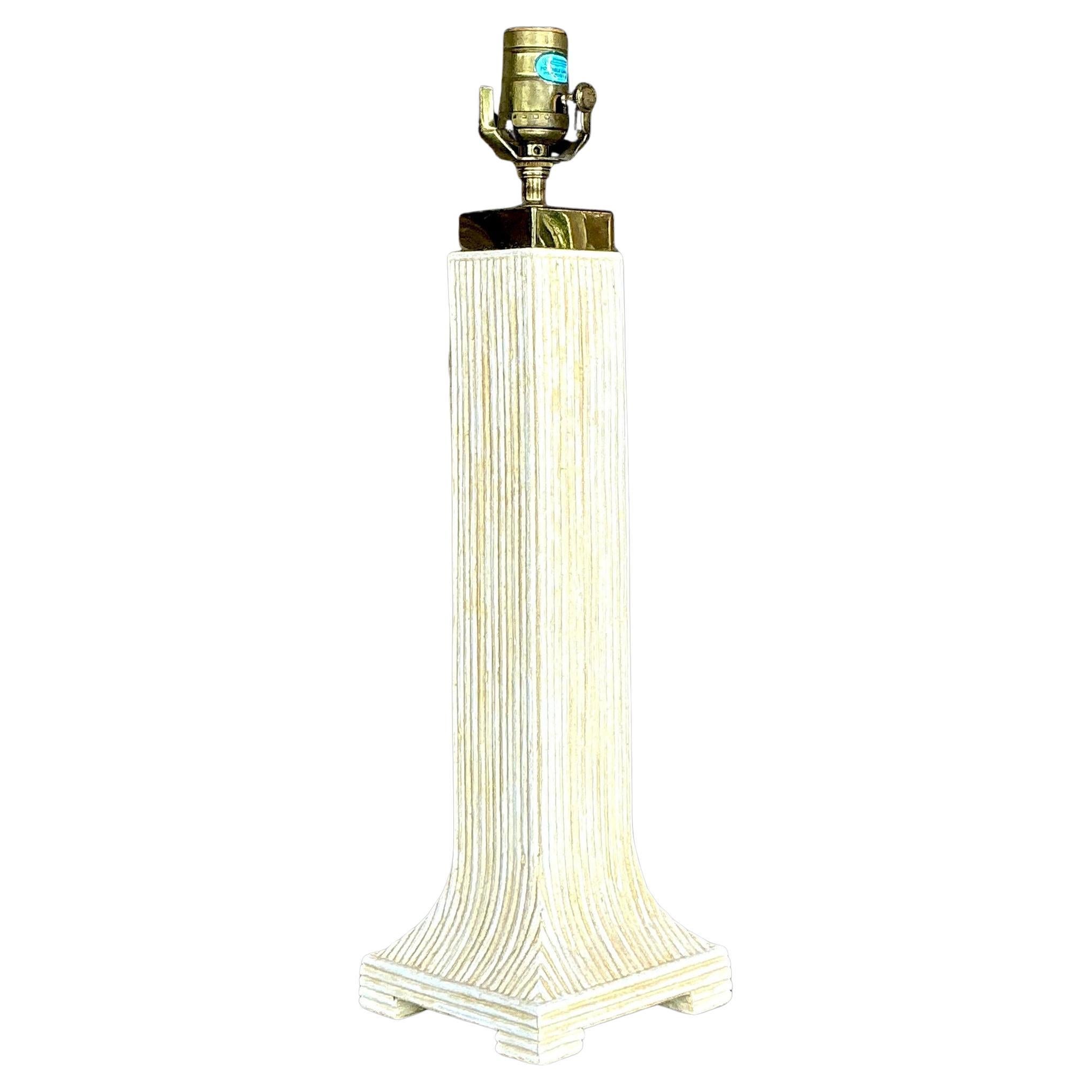 Vintage Boho Washed Pencil Reed Lamp