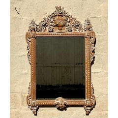 Vintage Boho Washed Pine Swag Mirror