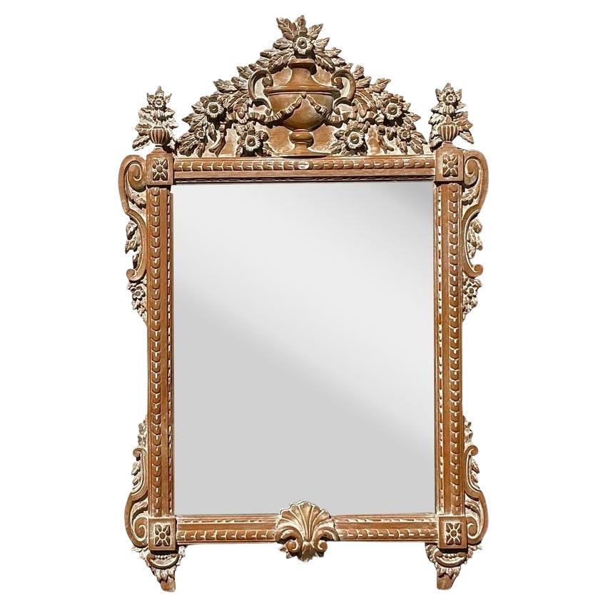 Vintage Boho Washed Pine Swag Mirror