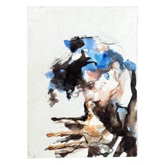 Vintage Boho Watercolor on Box Mount