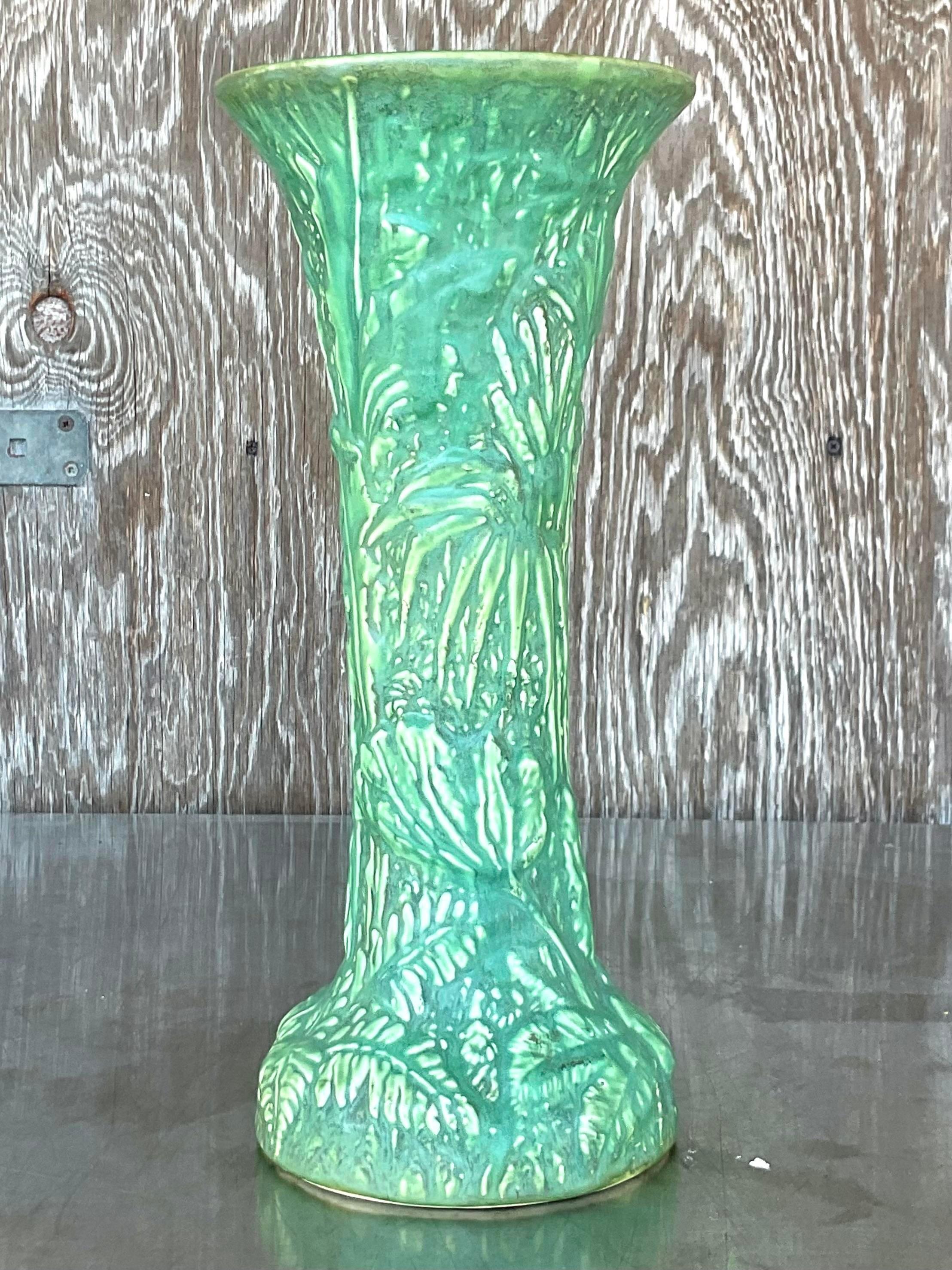 Poteries Grand vase vintage Boho Weller Pottery en vente