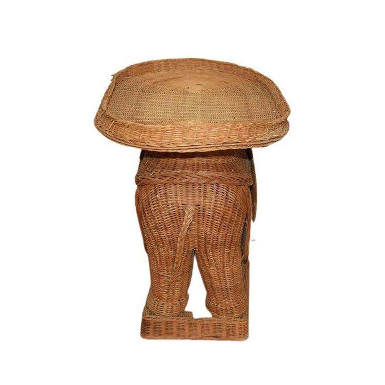 elephant wicker table