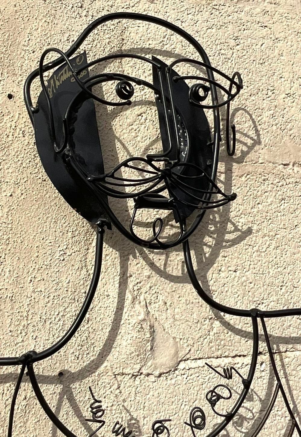 Metallo Scultura di uomo in filo metallico Vintage By in vendita