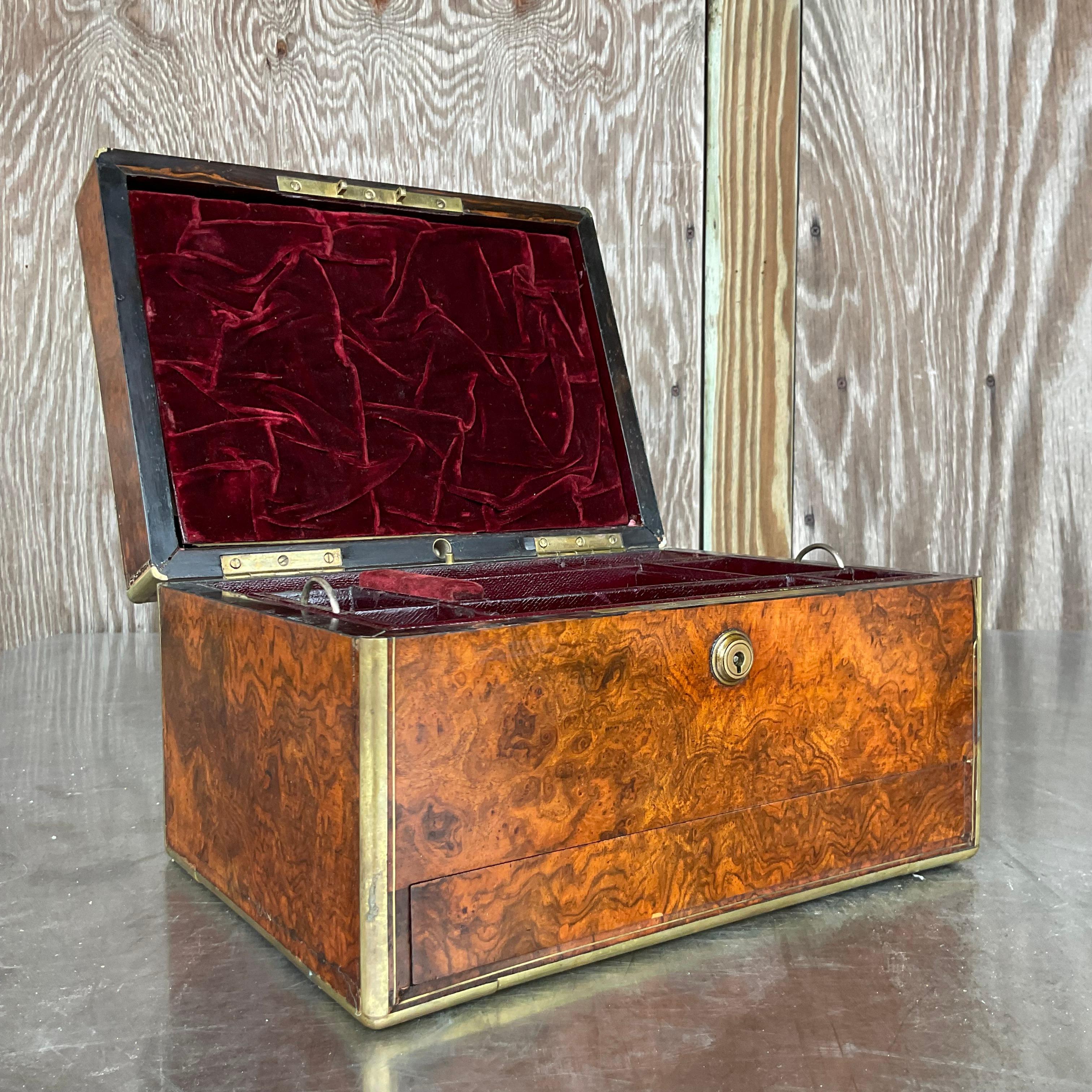 Vintage Boho Wood Love Letter Box For Sale 1