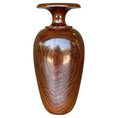 Vintage Boho Wood Turned Vase