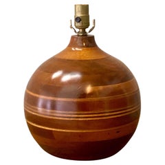 Retro Boho Wooden Globe Table Lamp