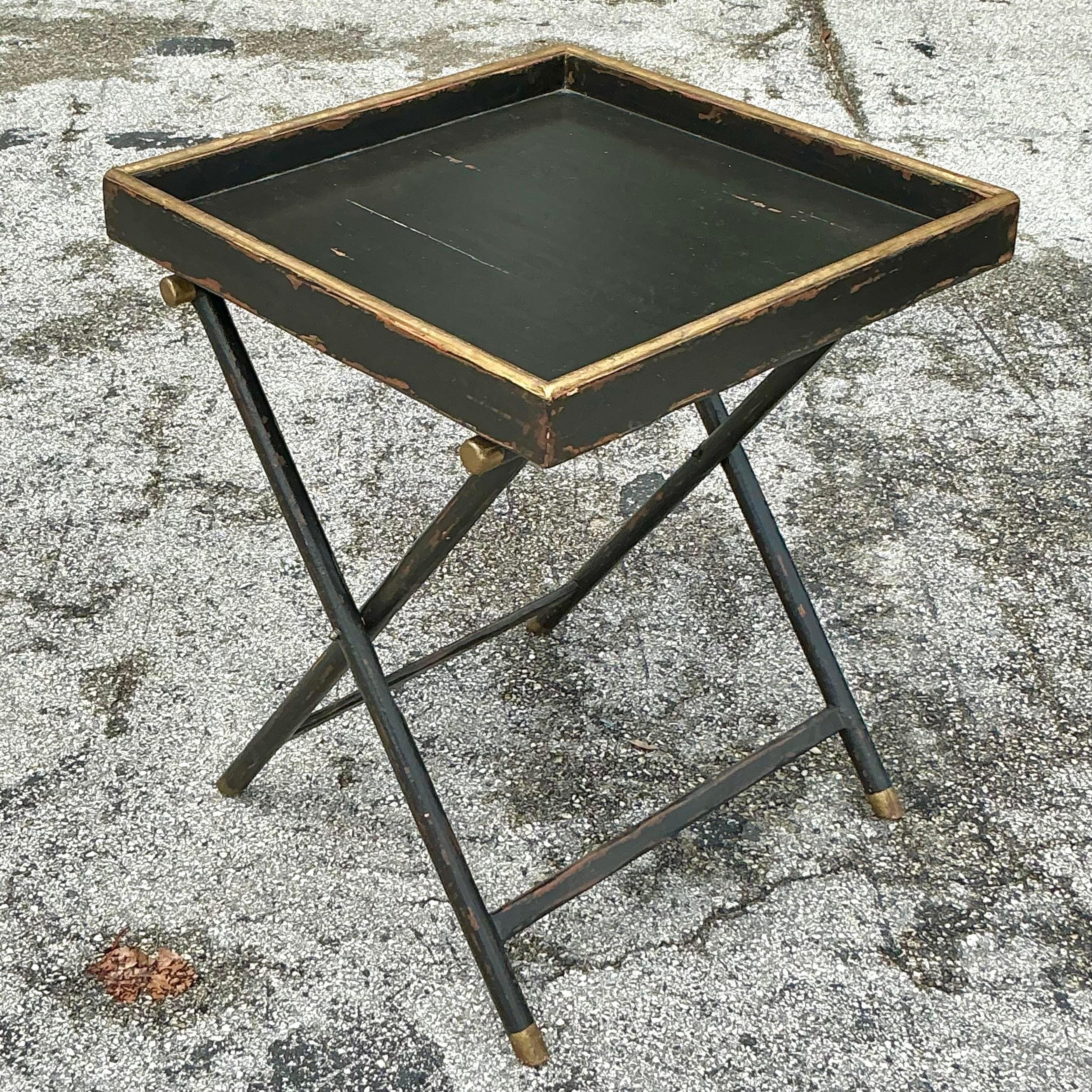 Rustique Table à plateau de bar vintage Boho Woodland Furniture en vente