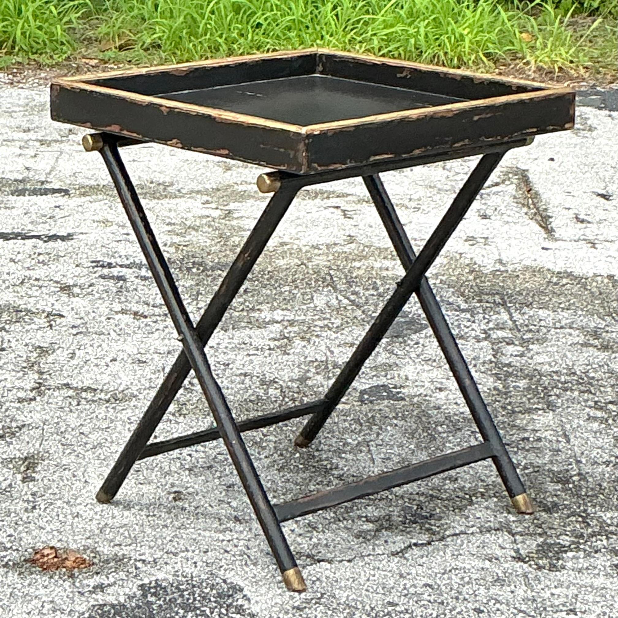 20ième siècle Table à plateau de bar vintage Boho Woodland Furniture en vente