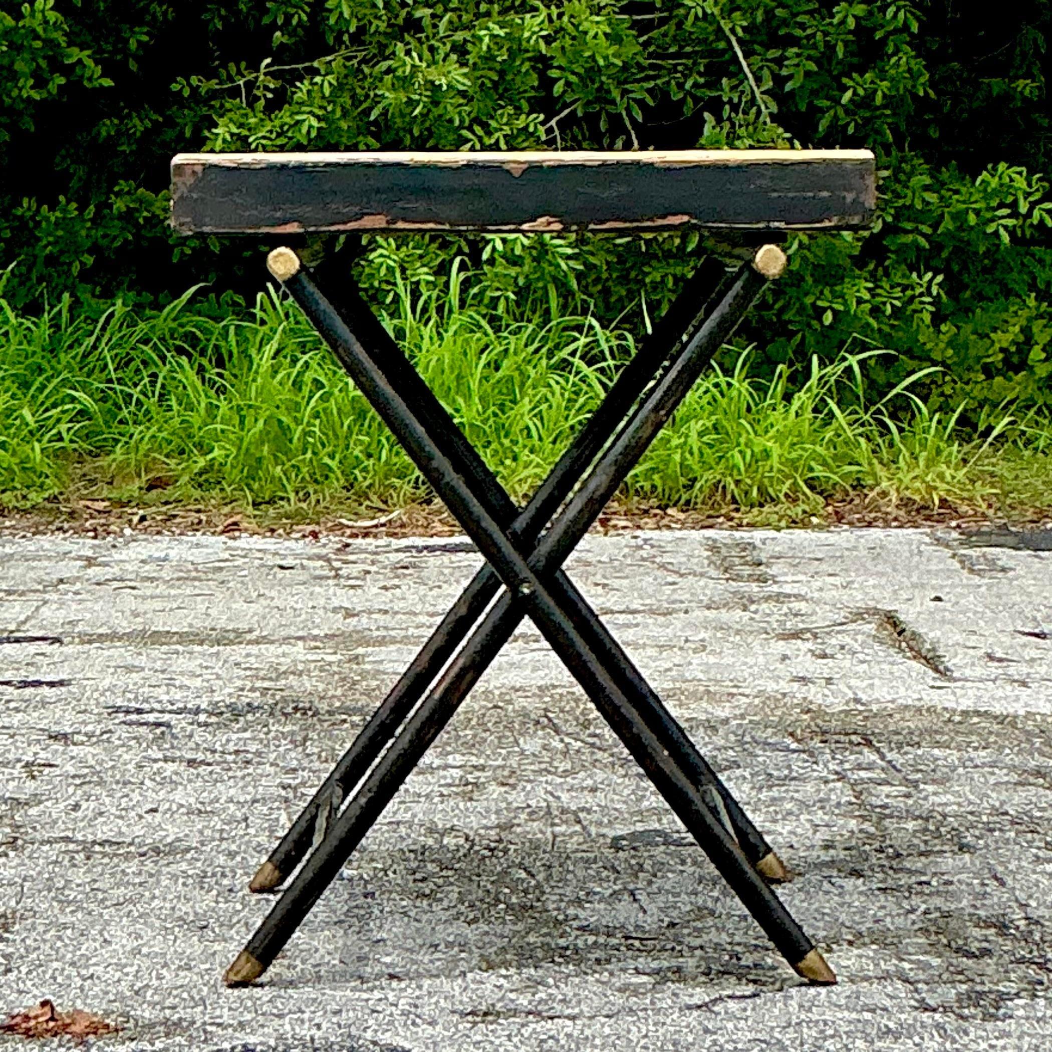 Bois Table à plateau de bar vintage Boho Woodland Furniture en vente