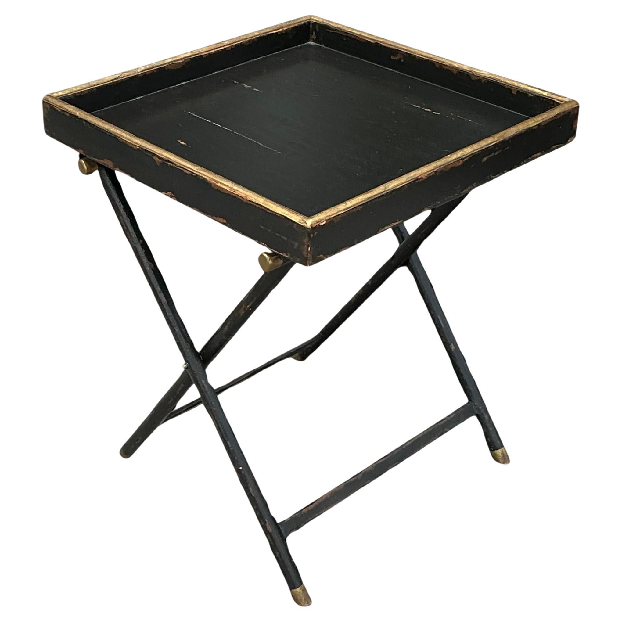 Tavolo da bar con vassoio in stile Woodland Furniture d'epoca