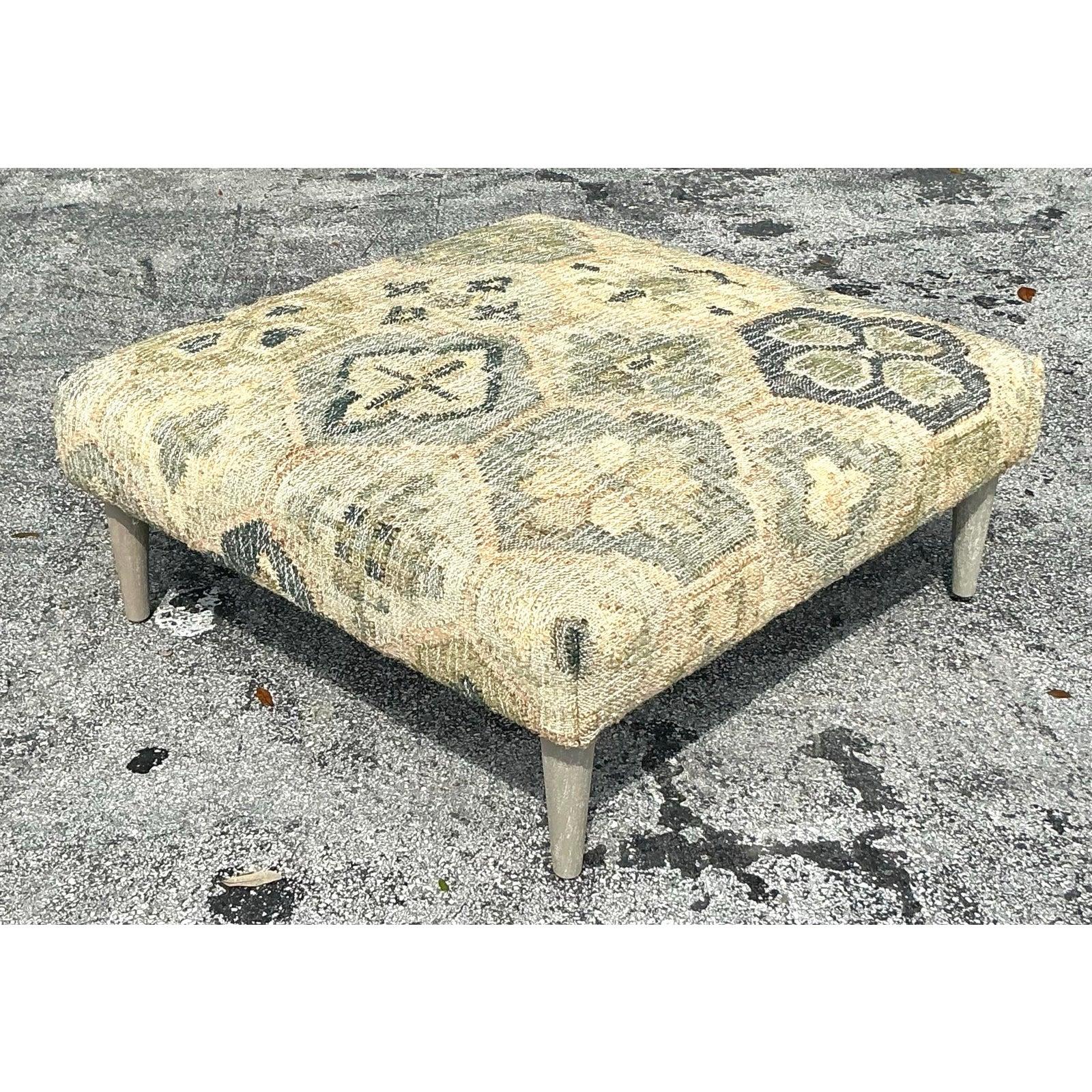 XXIe siècle et contemporain Ottoman vintage Boho tissé style Kilim en vente
