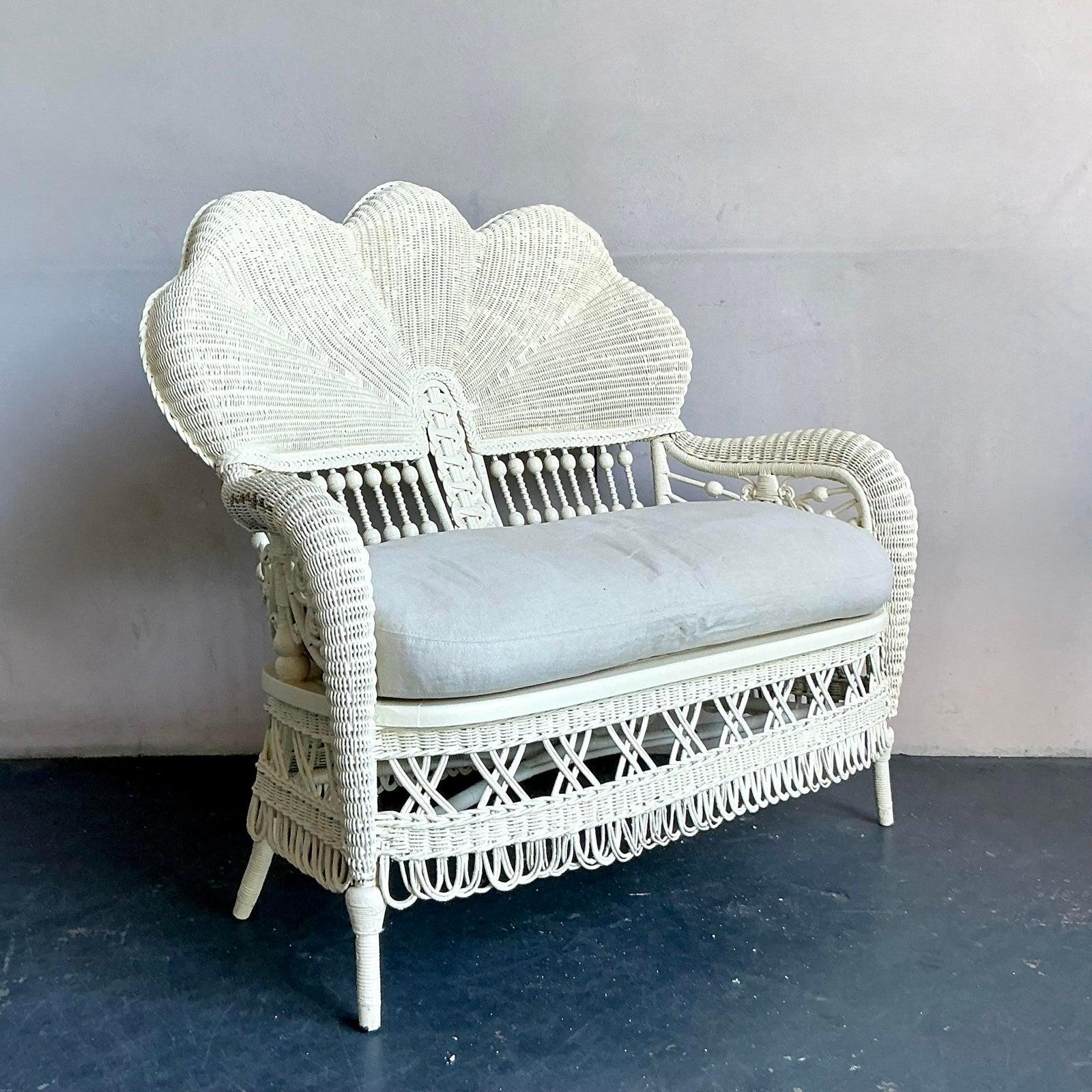 Filippino Lovanie in rattan intrecciato Vintage By in vendita