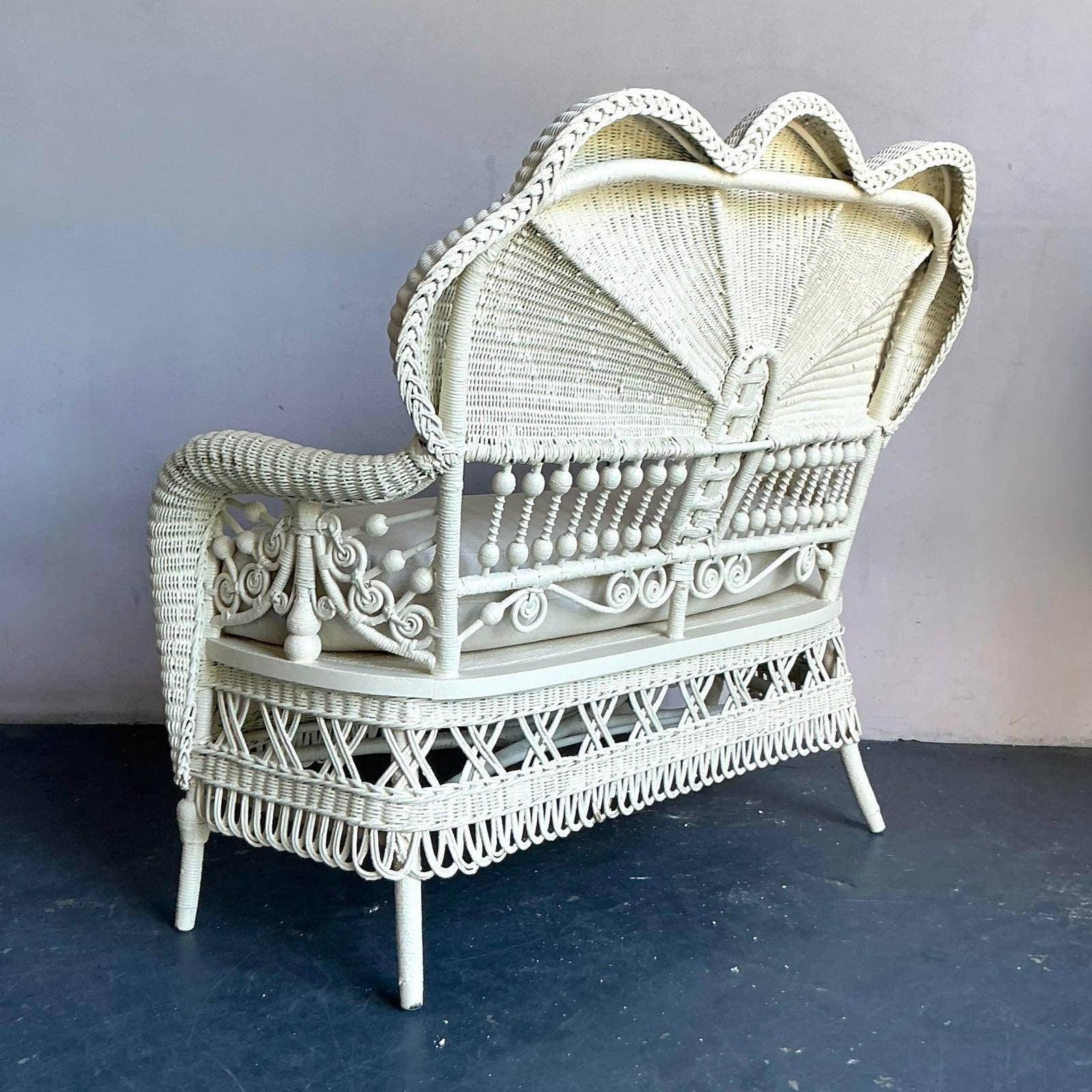 Lovanie in rattan intrecciato Vintage By In condizioni buone in vendita a West Palm Beach, FL