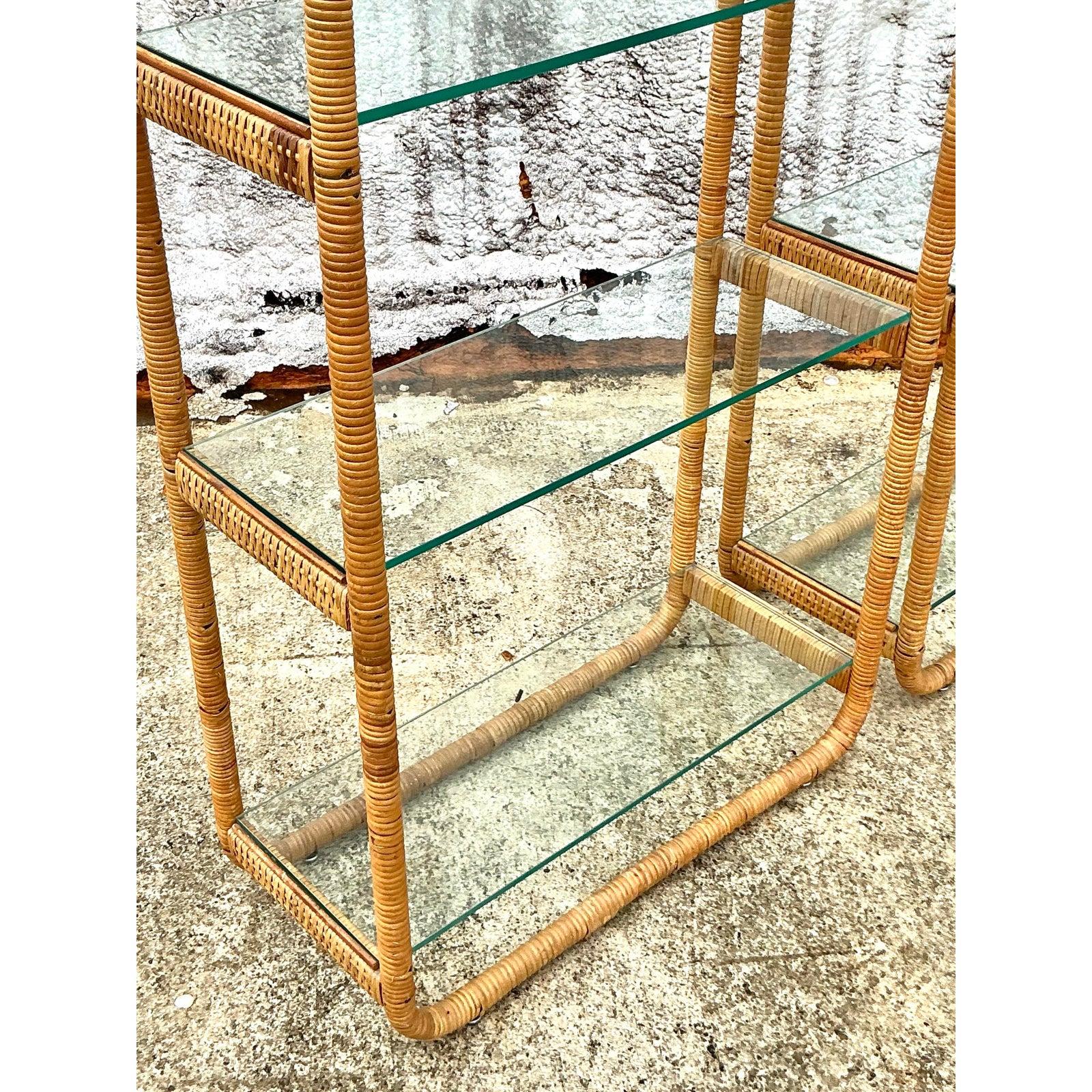 Estantería Vintage Boho de Ratán - Pareja en venta 4