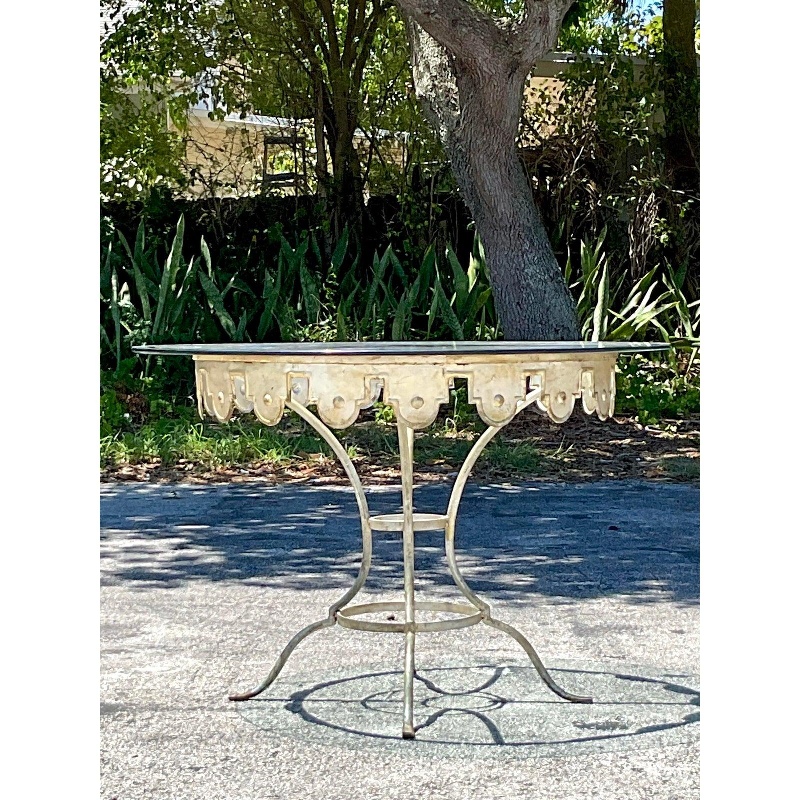 Table de salle à manger Carousel en fer forgé Boho Vintage en vente 1