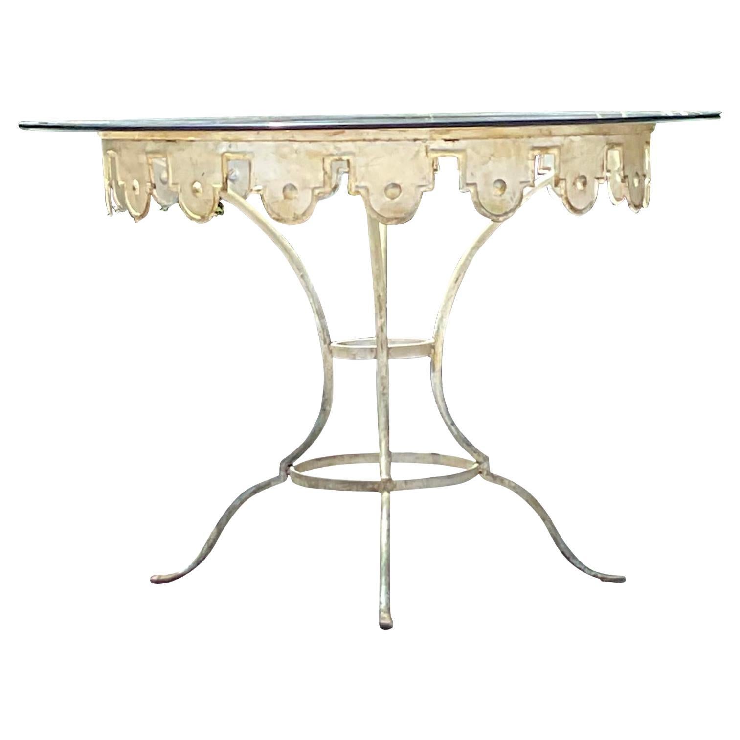 Vintage Boho Schmiedeeisen Karussell Esstisch