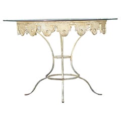 Vintage Boho Wrought Iron Carousel Dining Table