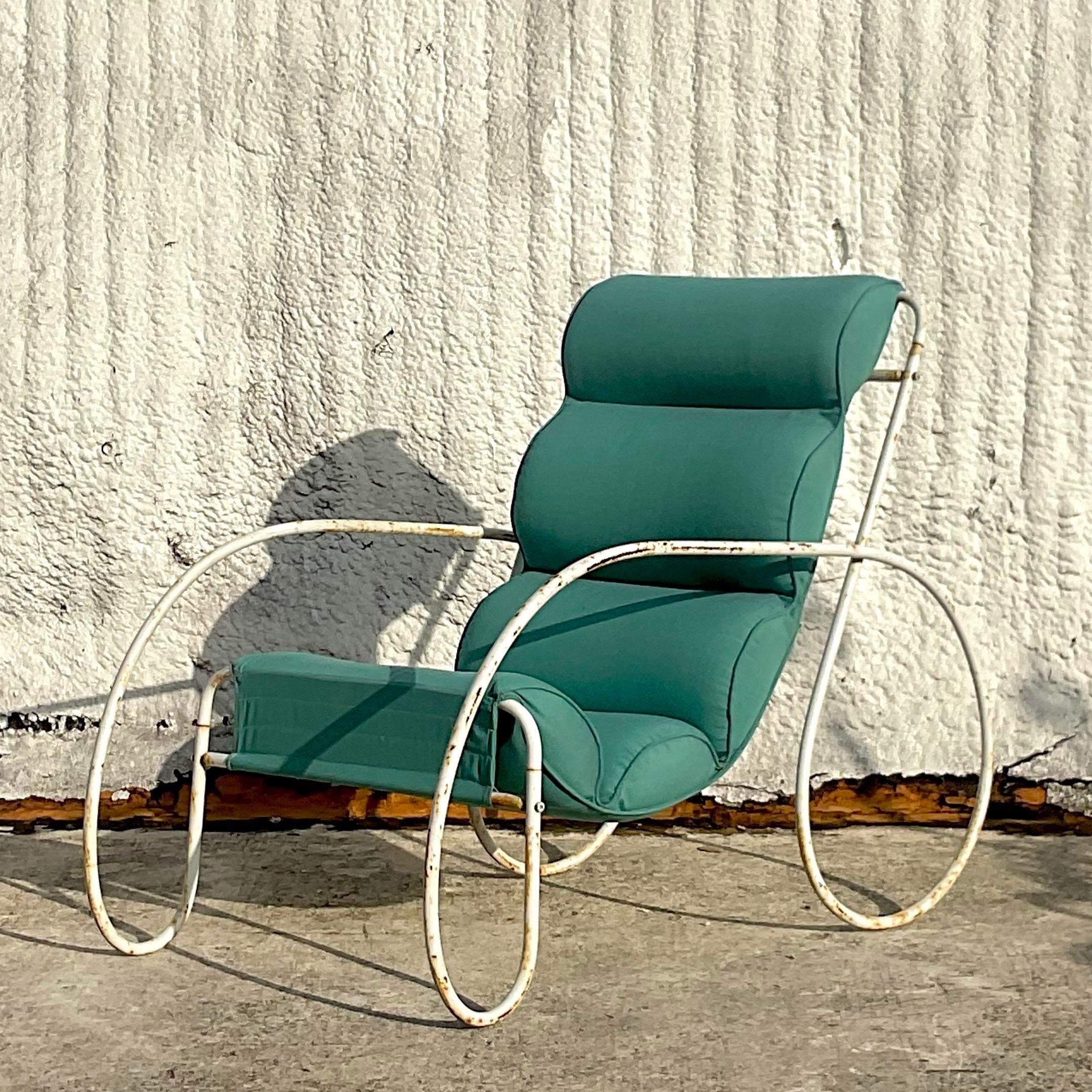 Schmiedeeiserner Boho-Stuhl nach Eileen Gray, Vintage im Angebot 3