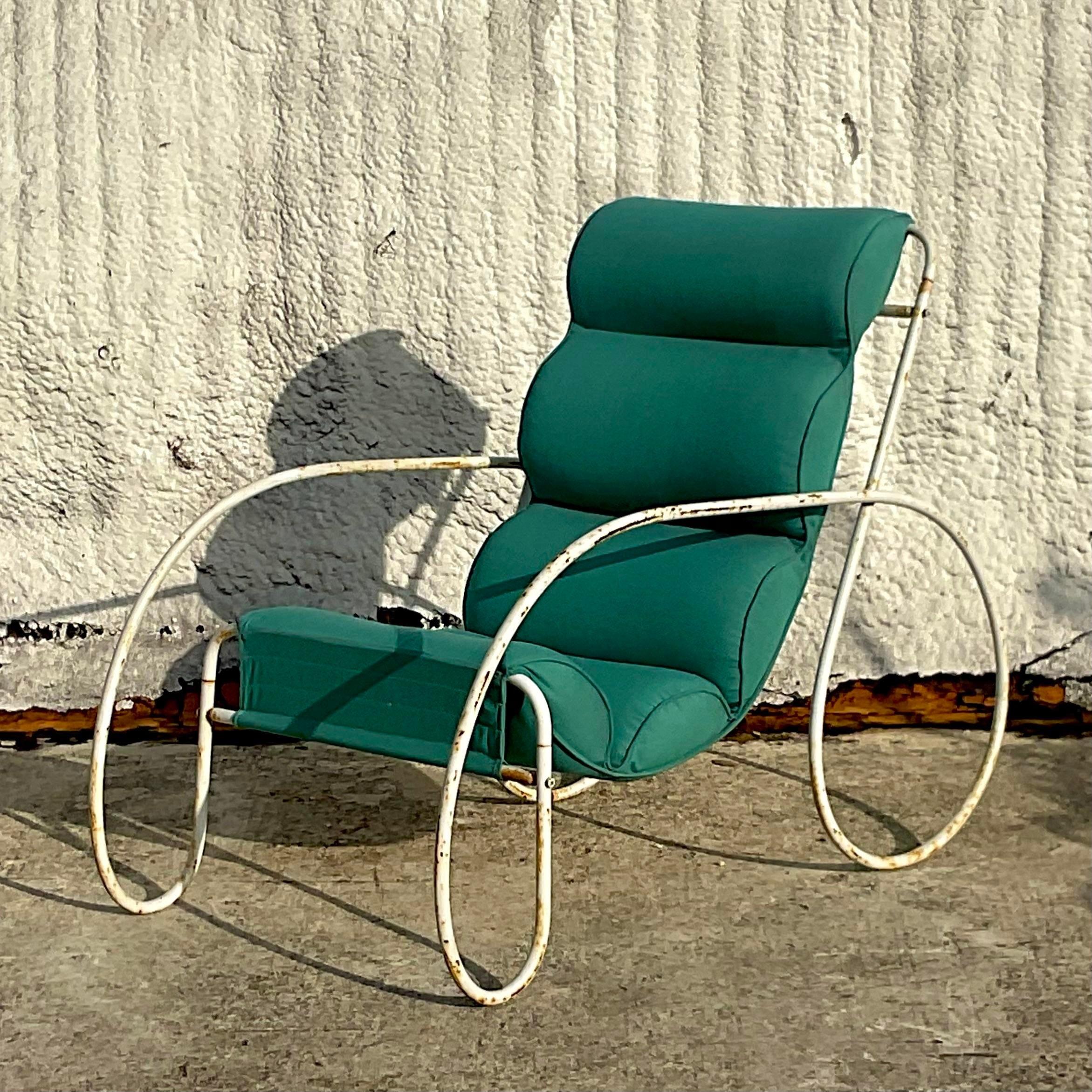 Schmiedeeiserner Boho-Stuhl nach Eileen Gray, Vintage im Angebot 4