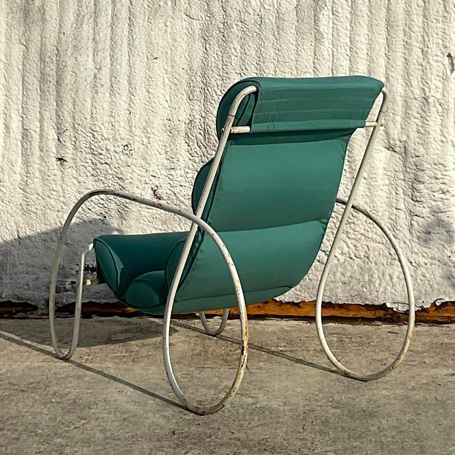 Schmiedeeiserner Boho-Stuhl nach Eileen Gray, Vintage (amerikanisch) im Angebot