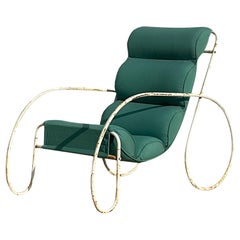 Retro Boho Wrought Iron Chair After Eileen Gray