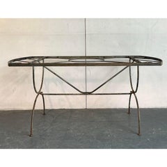 Vintage Boho Wrought Iron Dining Table After Tempestini