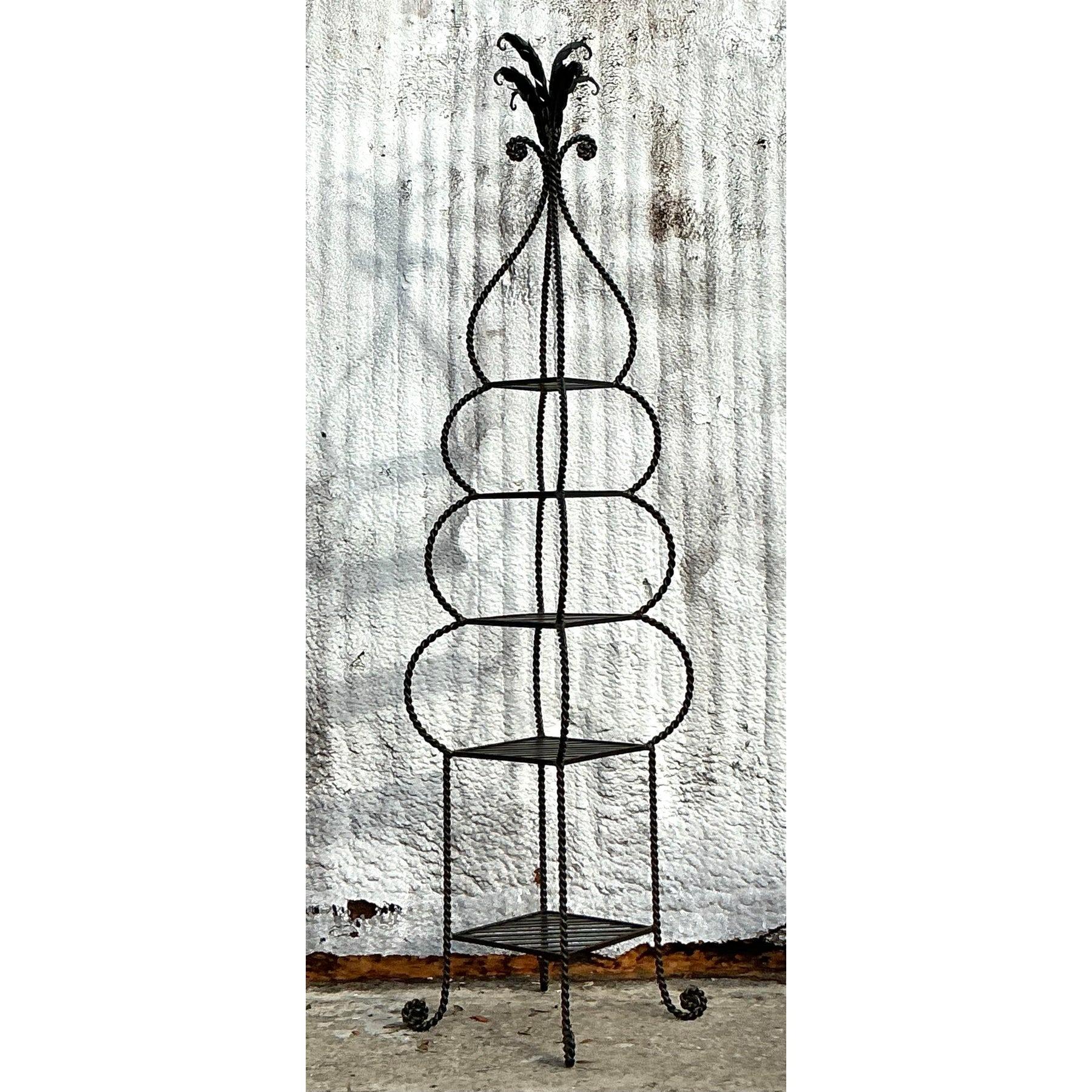 Americano Etagere in ferro battuto Vintage By in vendita
