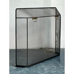 Vintage Boho Wrought Iron Fireplace Screen