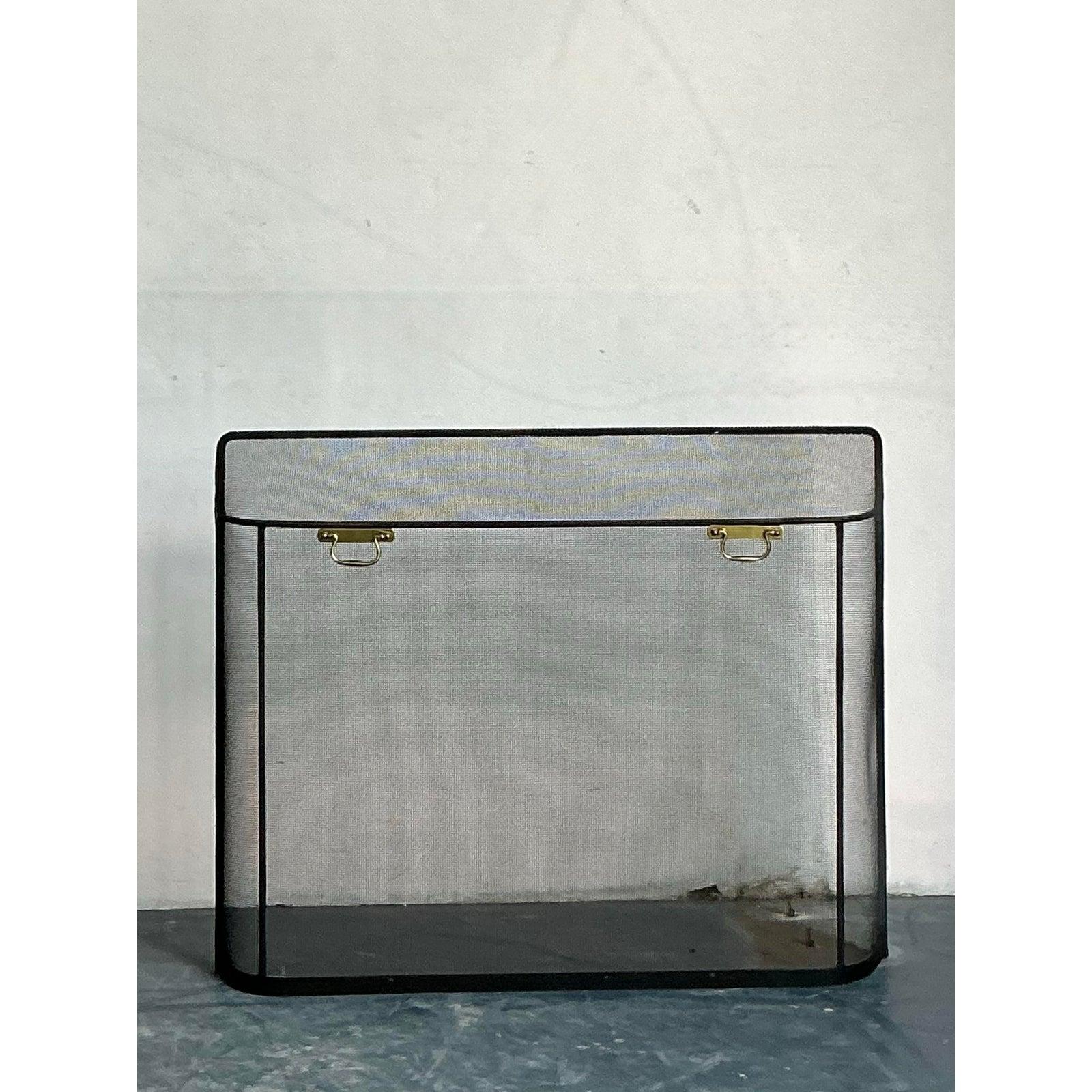 Industriale Schermo per caminetto in ferro battuto Vintage By in vendita