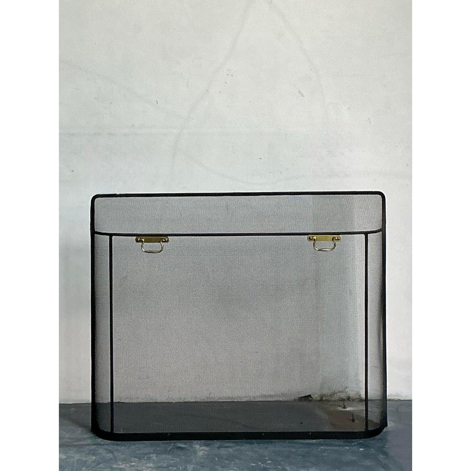 Americano Schermo per caminetto in ferro battuto Vintage By in vendita