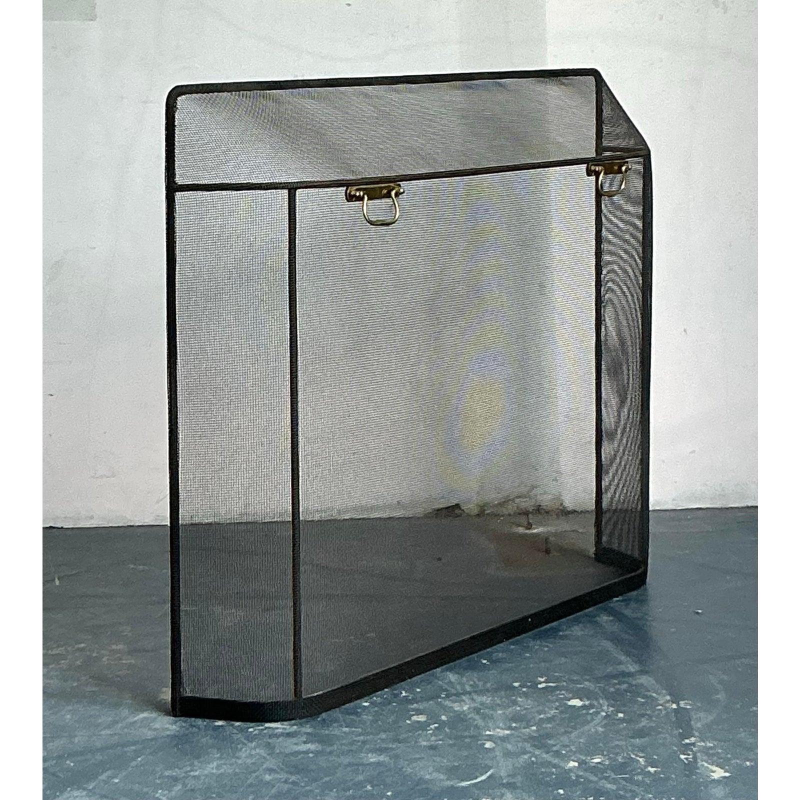 Schermo per caminetto in ferro battuto Vintage By in vendita 1