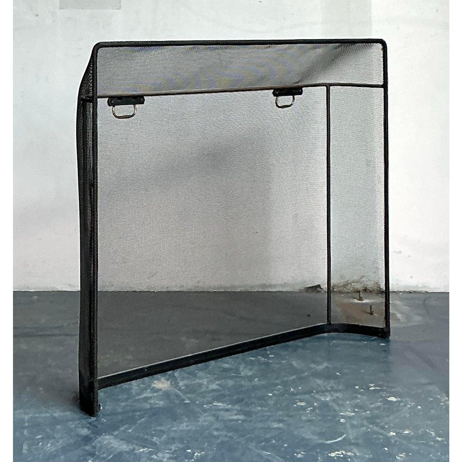 Schermo per caminetto in ferro battuto Vintage By in vendita 2