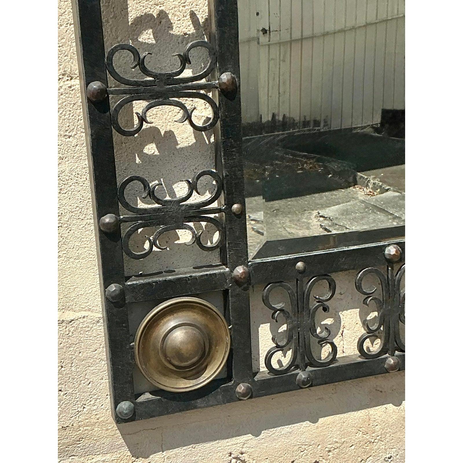 Miroir Vintage Boho en Fer Forgé en vente 4