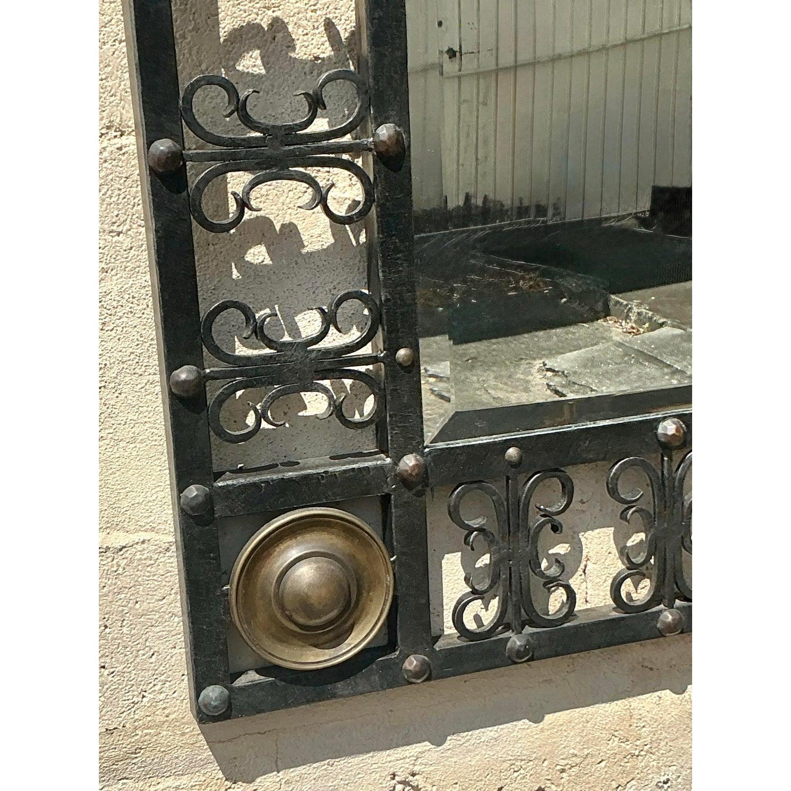Miroir Vintage Boho en Fer Forgé en vente 3