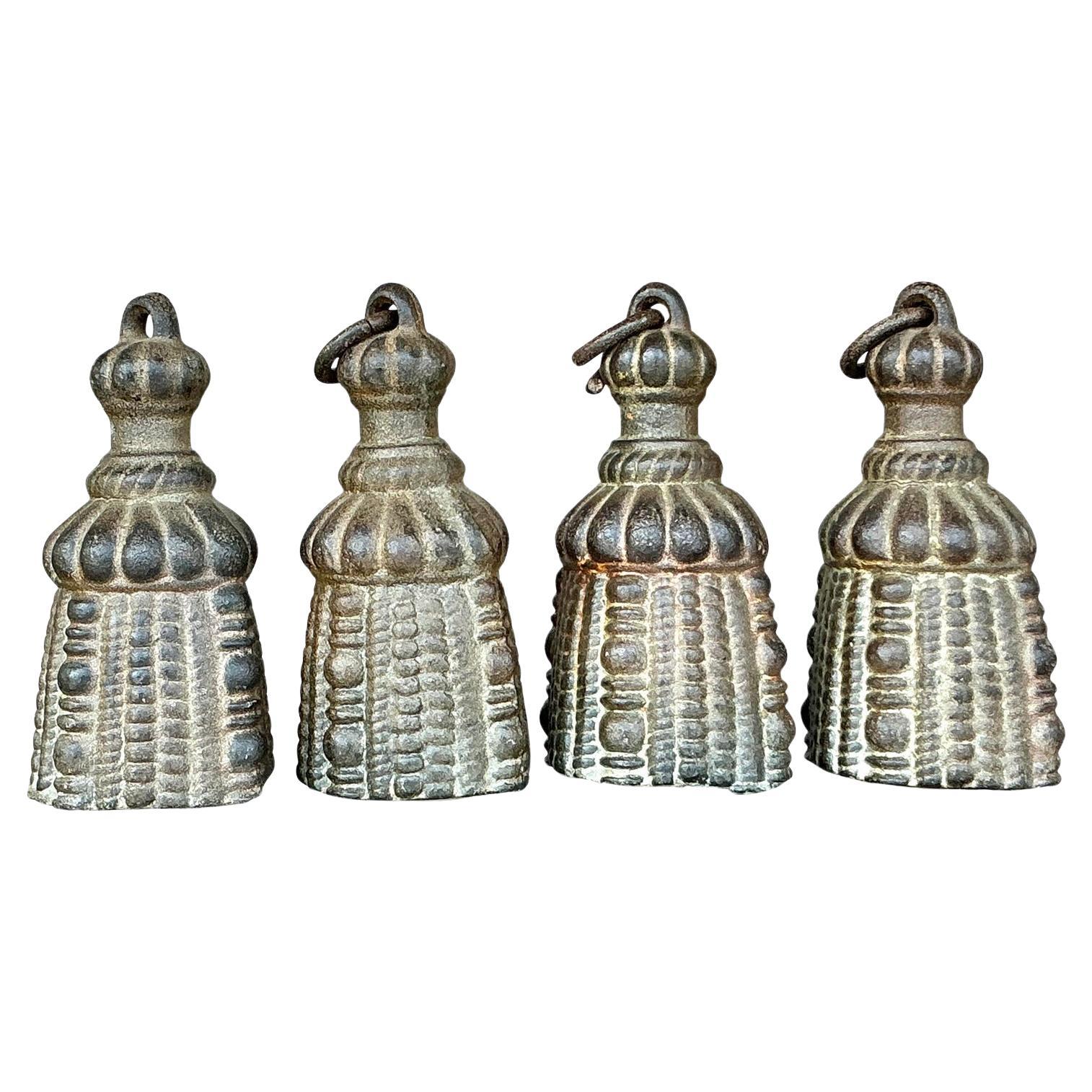 Vintage Boho Wrought Iron Swag Tassels - Set of 4