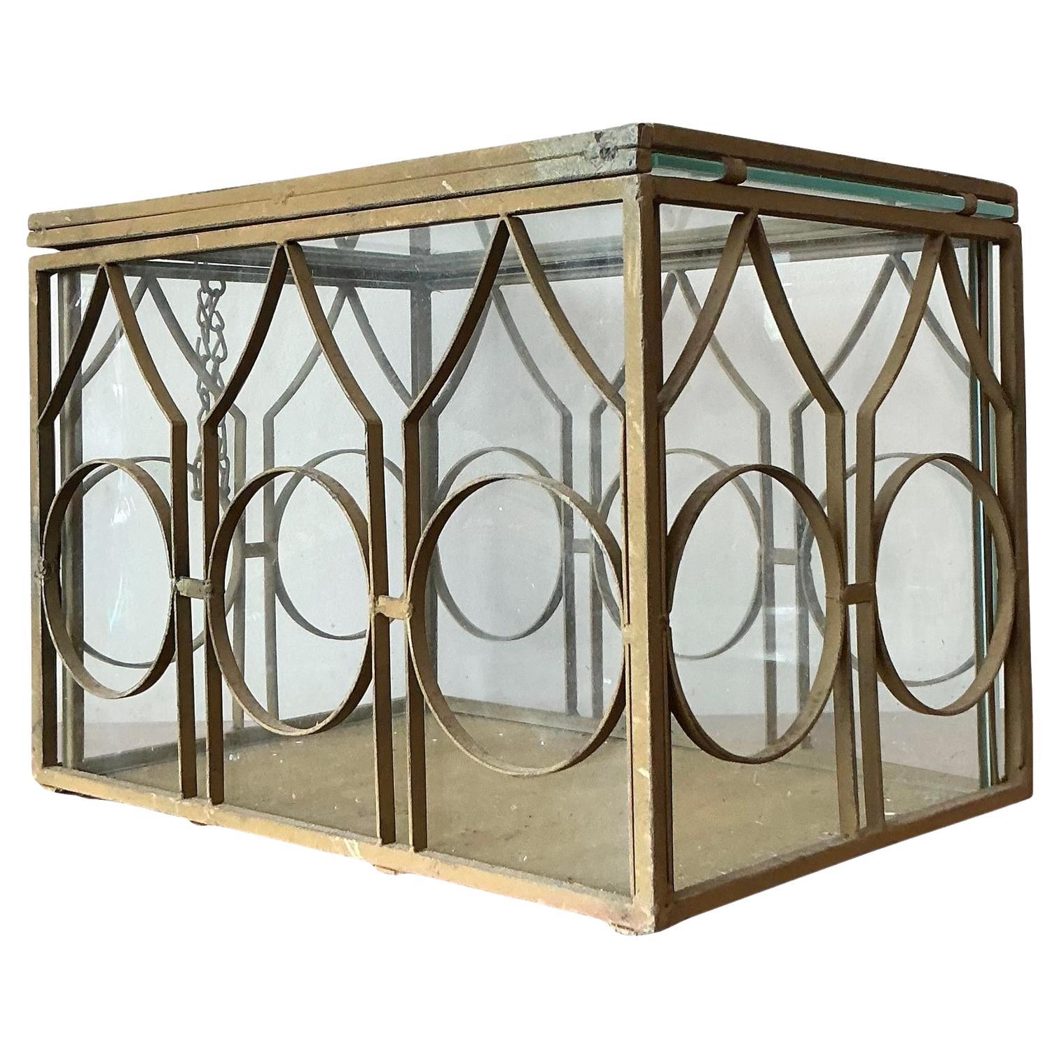 Vintage Boho Wrought Iron Terrarium