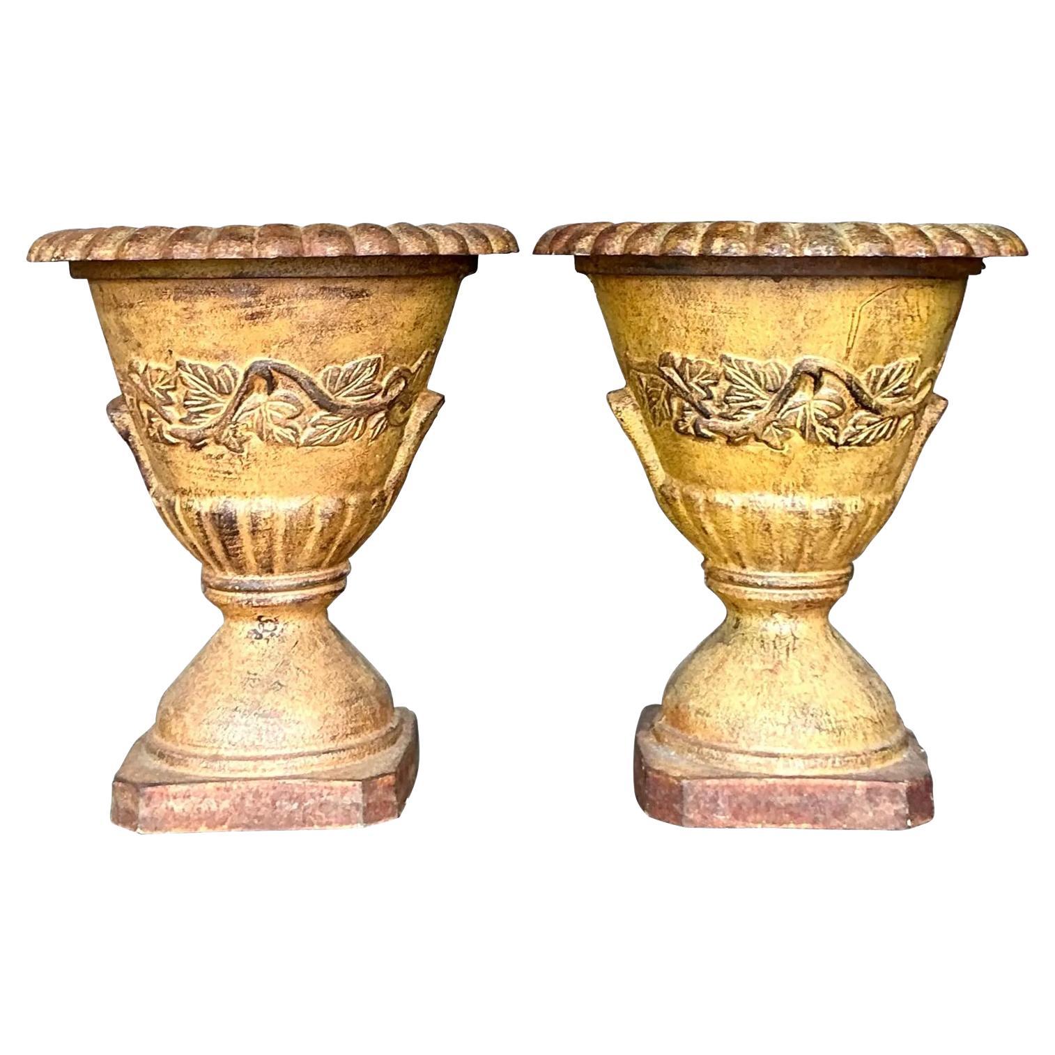 Urne in ferro battuto vintage Boho - Una coppia