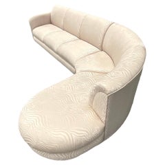 Used Boho Zebra Jacquard Biomorphic Sectional Sofa