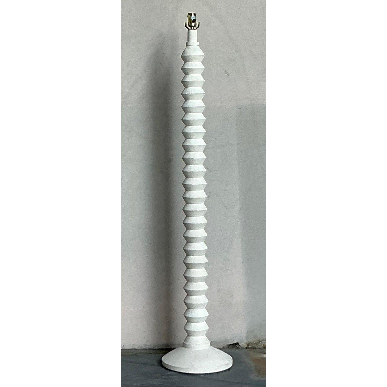 Vintage Boho Zig Zag Stehlampe (amerikanisch) im Angebot