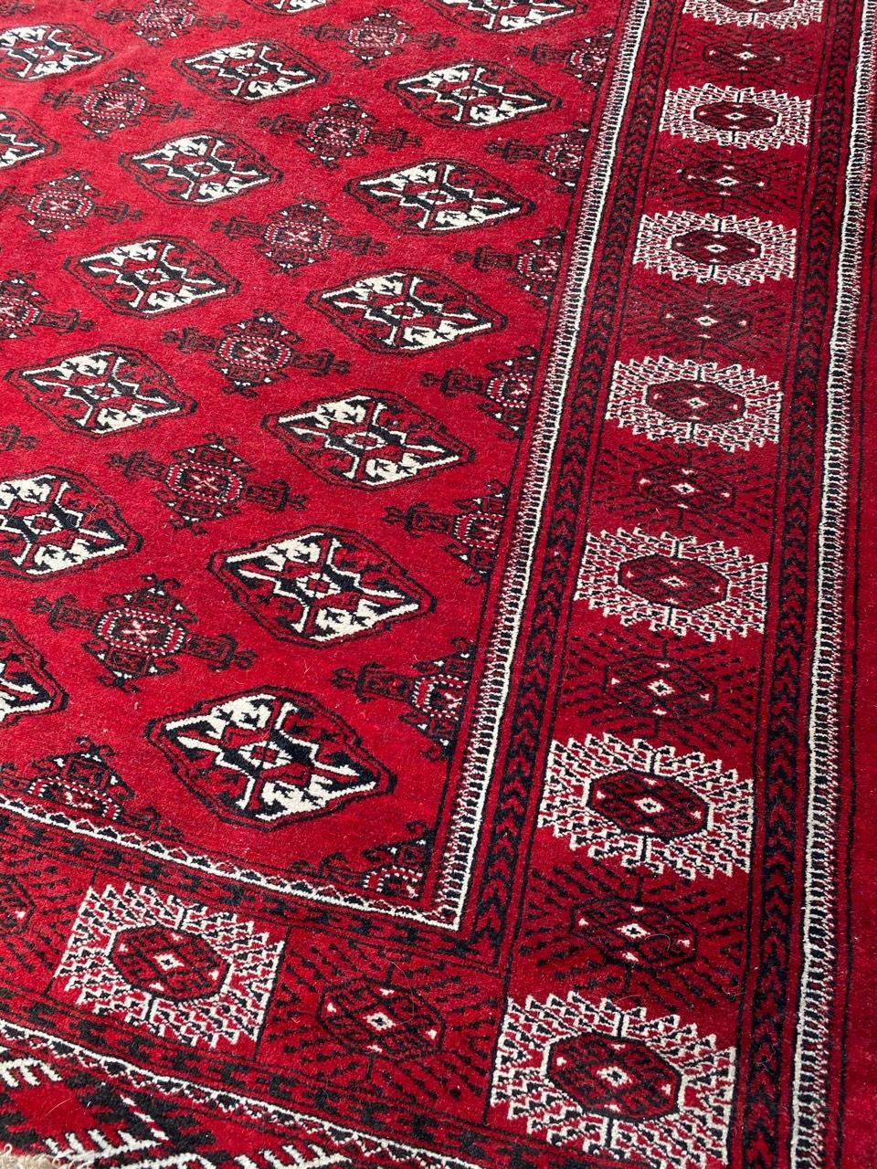 Bobyrug’s Vintage Bokhara Afghan Rug For Sale 4