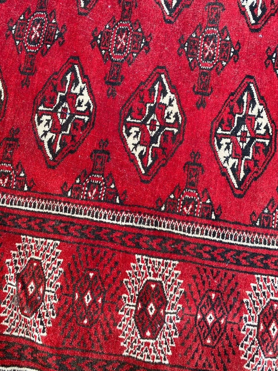 20th Century Bobyrug’s Vintage Bokhara Afghan Rug For Sale