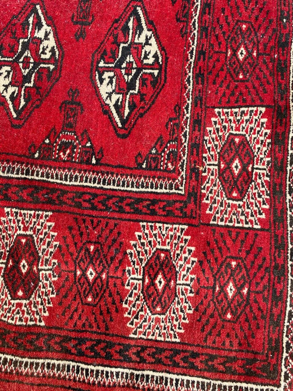 Bobyrug's Vintage Bokhara Afghan Rug (20. Jahrhundert) im Angebot